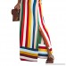 Fishnet Dresses Womens Round Neck Short Sleeves Colorful Rainbow Stripe Side Split Fishnet Cover up Rainbow2 B07N8ZGJV5